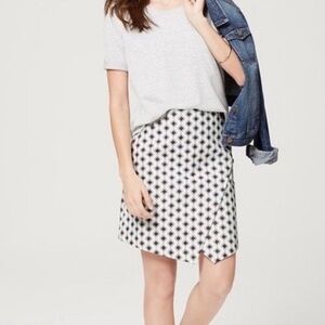 Ann Taylor Loft patterned wrap skirt